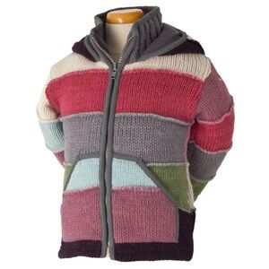 NWT Laundromat Patches Kids' Sweater Girls Size S 4-6 MSRP $100‎